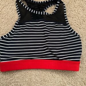 Mono B Black and Red sports bra
